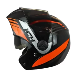 Casco Ich 3110 Blitz Negro Naranja Visor Random 1