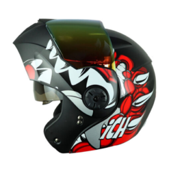 Casco Ich 3110 Gruko Negro Rojo Visor Random 1