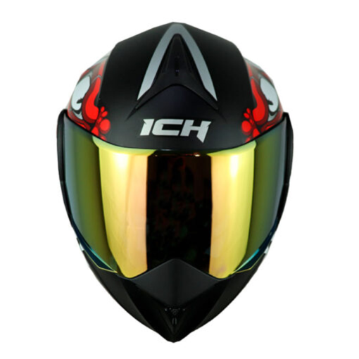 Casco Ich 3110 Gruko Negro Rojo Visor Random 2