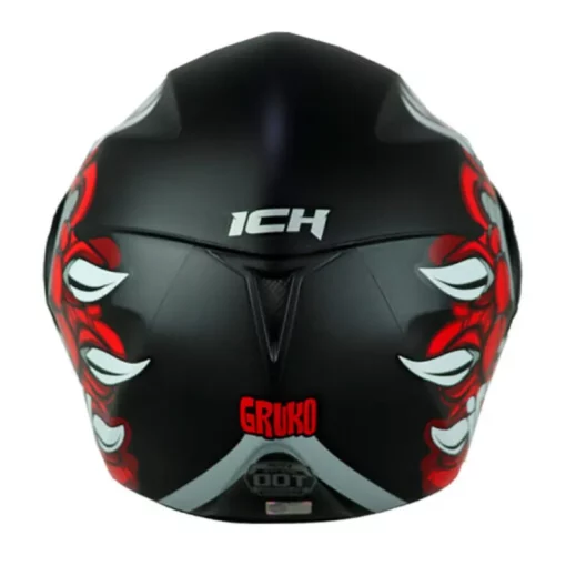 Casco Ich 3110 Gruko Negro Rojo Visor Random 2