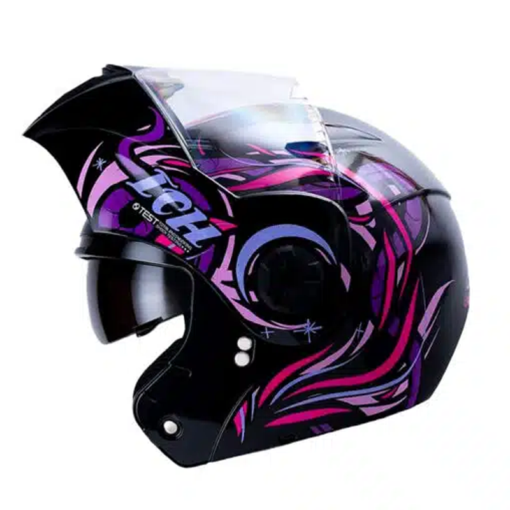 Casco Ich 3110 Kids Calmnezz Negro Morado 2-1