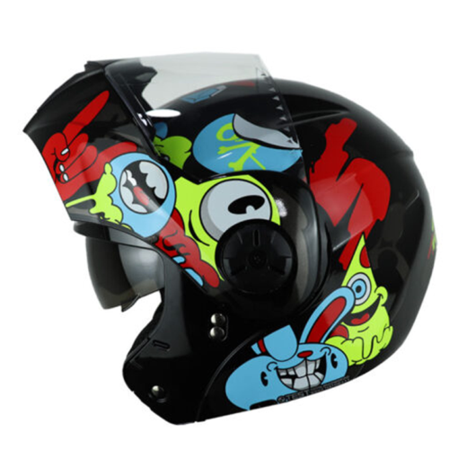 Casco Ich 3110 Kids Crazy_Rain Negro Amarillo 1