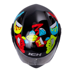 Casco Ich 3110 Kids Crazy_Rain Negro Amarillo 1