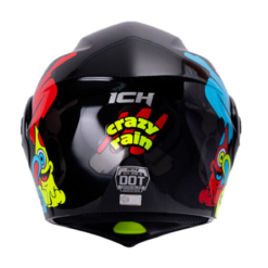 Casco Ich 3110 Kids Crazy_Rain Negro Amarillo 1