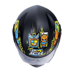 Casco Ich 3110 Kids Renfex Negro Naranja Neon 2