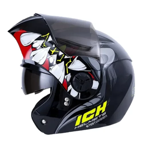 Casco Ich 3110 Nidhog Negro Gris Visor Random 1