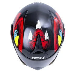 Casco Ich 3110 Nidhog Negro Rojo Visor Random 2