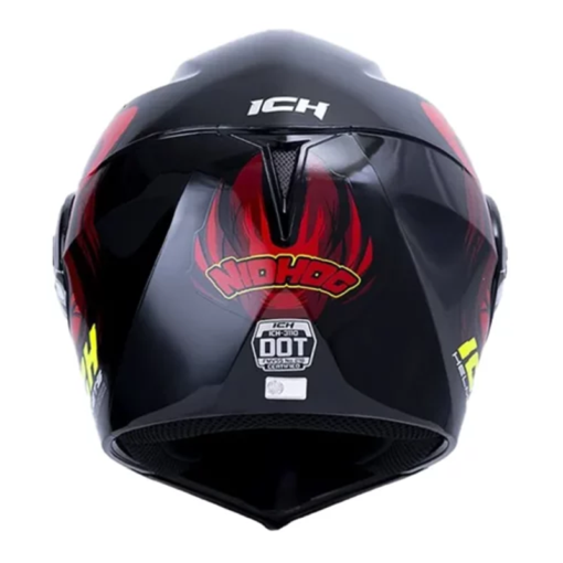 Casco Ich 3110 Nidhog Negro Rojo Visor Random 2