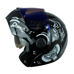Casco Ich 3110 No_Fear Negro Gris Visor Azul 1