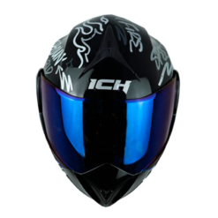 Casco Ich 3110 No_Fear Negro Gris Visor Azul 1