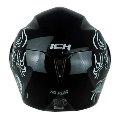 Casco Ich 3110 No_Fear Negro Gris Visor Azul 1