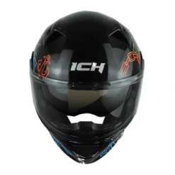 Casco Ich 3120 Tradiciona Negro Naranja Neón 1