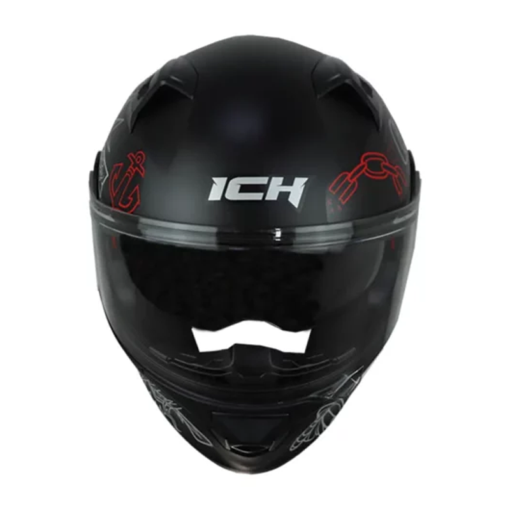 Casco Ich 3120 Tradiciona Negro Rojo 1