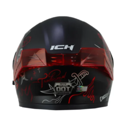 Casco Ich 3120 Tradiciona Negro Rojo 1