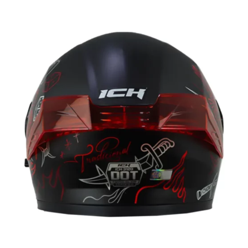 Casco Ich 3120 Tradiciona Negro Rojo 1