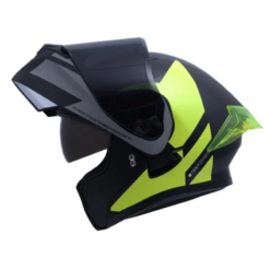Casco Ich 3120 Zorth Negro Amarillo Neón Visor Smoke 1