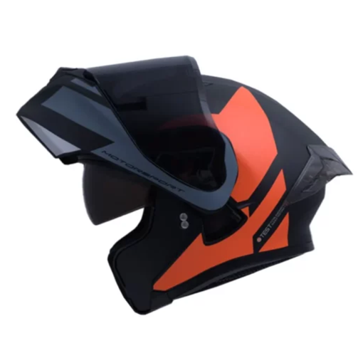 Casco Ich 3120 Zorth Negro Naranja Visor Smoke 1