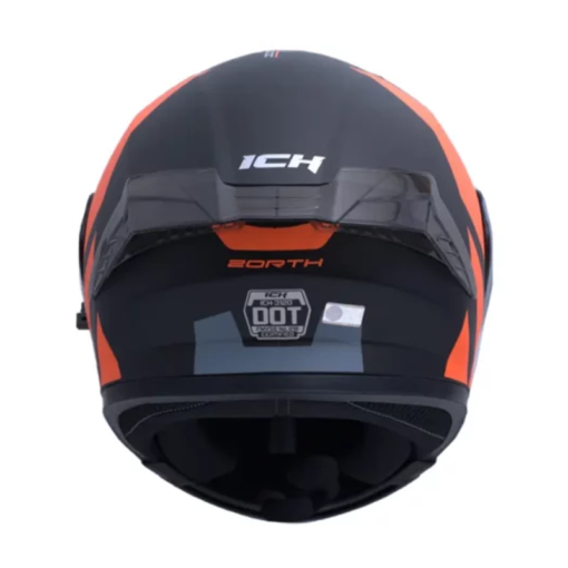 Casco Ich 3120 Zorth Negro Naranja Visor Smoke 1