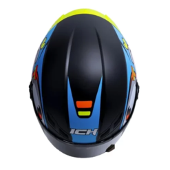 Casco Ich 501sp Gummy Negro Azul Visor Smoke 1