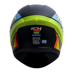Casco Ich 501sp Gummy Negro Azul Visor Smoke 1