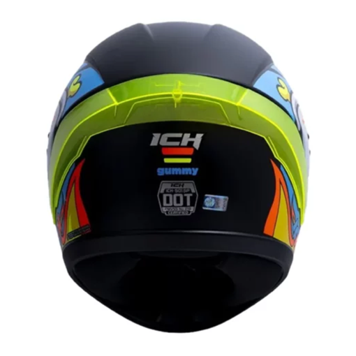 Casco Ich 501sp Gummy Negro Azul Visor Smoke 1