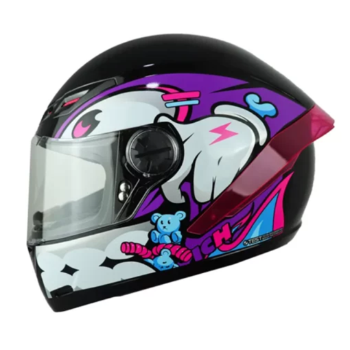 Casco Ich 501sp Gummy Negro Morado 1