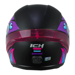 Casco Ich 501sp Gummy Negro Morado Visor Smoke 2