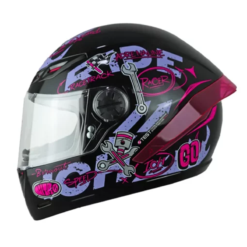 Casco Ich 501sp Mark Negro Fucsia 1
