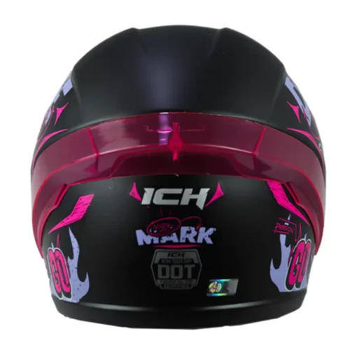Casco Ich 501sp Mark Negro Fucsia Visor Smoke 1
