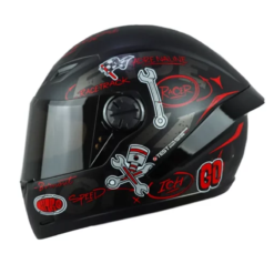 Casco Ich 501sp Mark Negro Rojo Visor Smoke 1