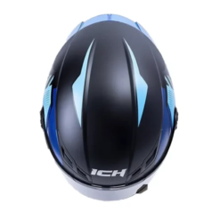 Casco Ich 501sp Moaca Negro Azul Visor Smoke 1