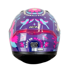Casco Ich 503 Ed Especial Made In Medellín Morado Fucsia Visor Azul 2