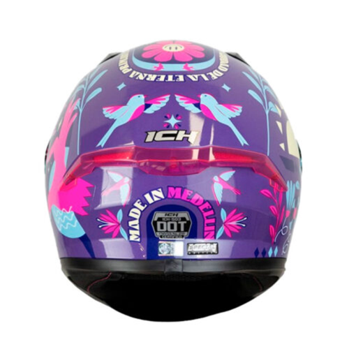 Casco Ich 503 Ed Especial Made In Medellín Morado Fucsia Visor Azul 2