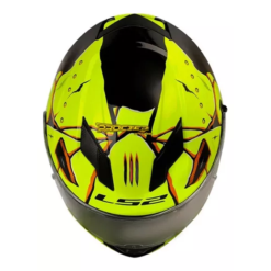 Casco Ls2 320Dv Crack Amarillo Negro 2