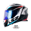 Casco Ls2 800 Racer Rojo Azul Visor Iridium Azul 1