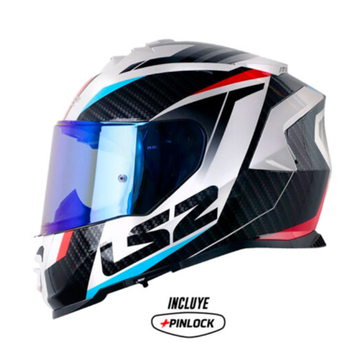 Casco Ls2 800 Racer Rojo Azul Visor Iridium Azul 1
