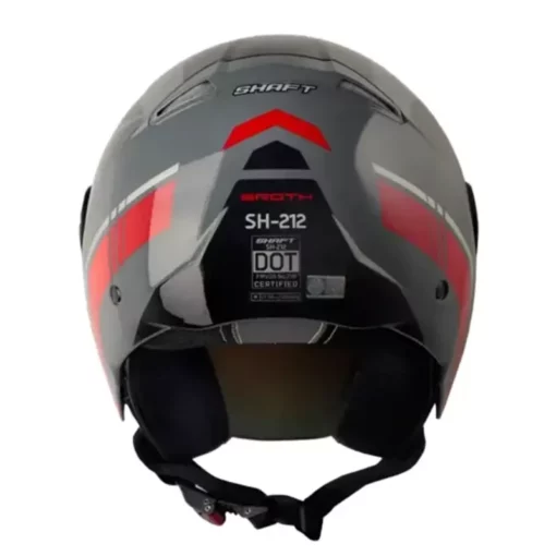 Casco Shaft 212 Broth Gris Rojo Visor Iridium Rojo 1