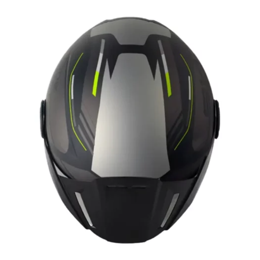 Casco Shaft 212 Broth Negro Amarillo Visor Iridium Silver 1