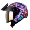 Casco Shaft 212 Moster Pets Azul Rojo Visor Iridium Azul 2