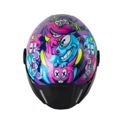 Casco Shaft 212 Moster Pets Morado Fucsia Visor Iridium Morado1