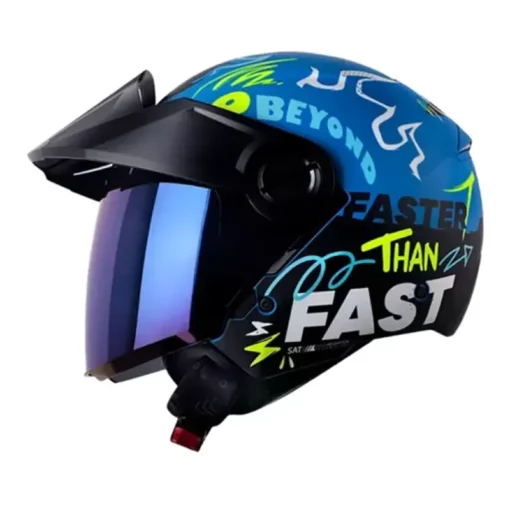 Casco Shaft 212 Rock You Azul Visor Iridium Azul 1
