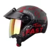 Casco Shaft 212 Rock You Gris Silver Visor Iridium Rojo 1
