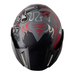 Casco Shaft 212 Rock You Gris Silver Visor Iridium Rojo 1