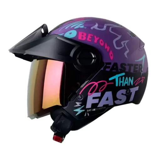 Casco Shaft 212 Rock You Morado Fucsia Visor Iridium Morado 1