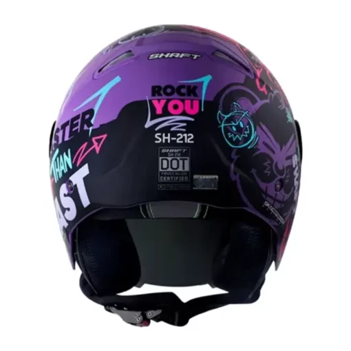 Casco Shaft 212 Rock You Morado Fucsia Visor Iridium Morado 1