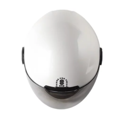 Casco Shaft 212 Solid Blanco Gris Visor Iridium Silver 1