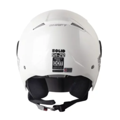 Casco Shaft 212 Solid Blanco Gris Visor Iridium Silver 1