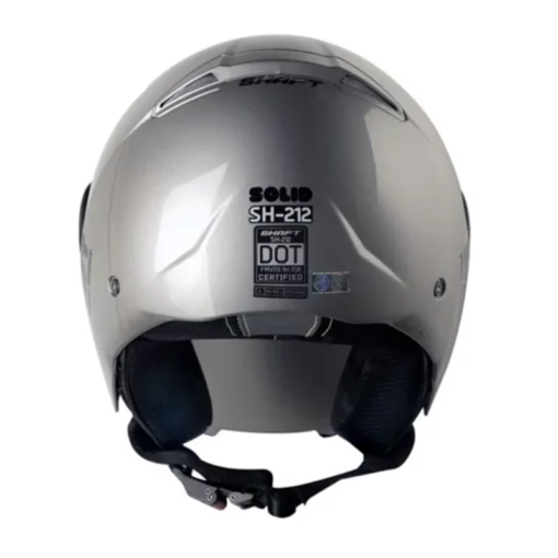 Casco Shaft 212 Solid Cromado Negro Visor Iridium Azul 1