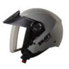 Casco Shaft 212 Solid Gris Oscuro Visor Iridium Silver 1