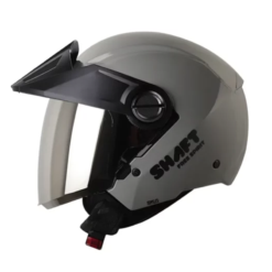 Casco Shaft 212 Solid Gris Oscuro Visor Iridium Silver 1